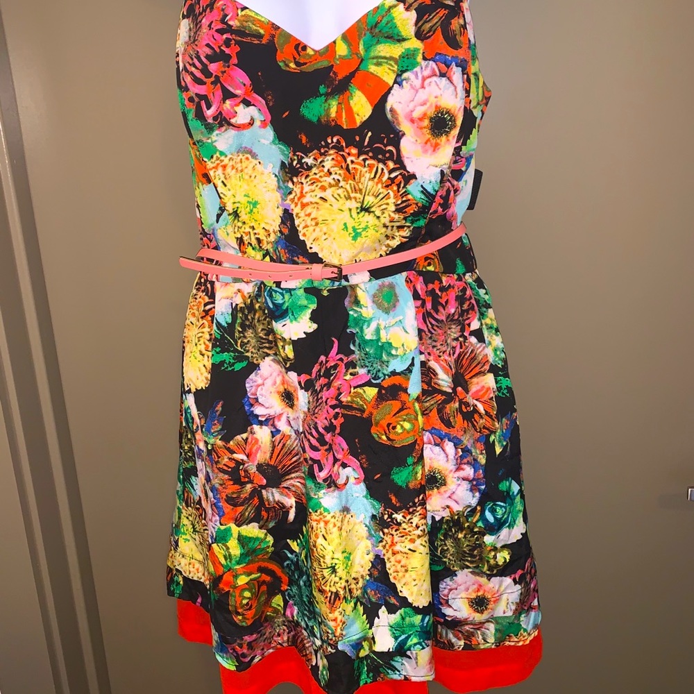Unique and sassy floral dress!